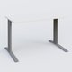 K1 Plateau droit 120x60 pieds fixe. Plateau Blanc et pietement Aluminium