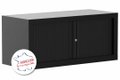 Armoire rehausse H44xL100cm coffre noir/rideaux noir - sur délai