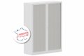 Armoire à rideaux H160xL120cm 3 tablettes