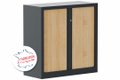 Armoire à rideaux H100xL100cm 2 tablettes