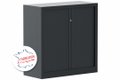 Armoire à rideaux H100xL100cm 2 tablettes
