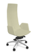 KI fauteuil manager haut dossier avec accotoirs tapissés. piétement 5 branches en aluminium poli