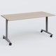 Table abattante gamme Design 160*80 cm. Plateau Acacia et pietement Aluminium.
