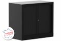 Armoire à rideaux H 70XL 80XP43 1 Tablette ,coffre noir/rideaux noir