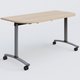 Module d'extrémité pour table abattante gamme Arca 145-70 cm. Plateau Hêtre et pietement Aluminium.