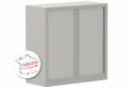 Armoire à rideaux H100xL100cm 2 tablettes