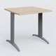 K2 Plateau droit 80x80 pieds fixe. Plateau Hêtre et pietement Aluminium.