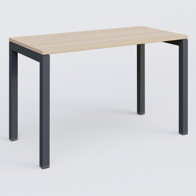 Gamme K3 - Plans droits - K3 Plateau droit 120x60 pieds fixe. Plateau Hêtre et pietement Anthracite.