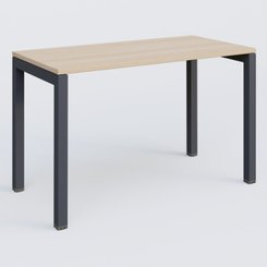 Gamme K3 - Plans droits - K3 Plateau droit 120x60 pieds fixe. Plateau Hêtre et pietement Anthracite.