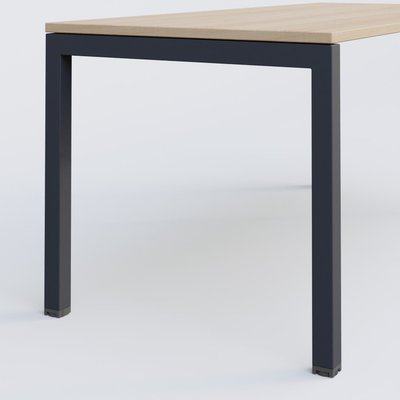Gamme K3 - Plans droits - K3 Plateau droit 120x60 pieds fixe. Plateau Hêtre et pietement Anthracite.