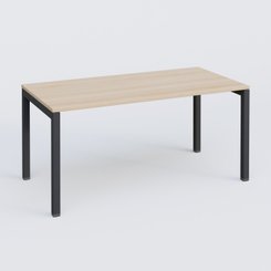 Gamme K3 - Plans droits - K3 Plateau droit 160x80 . Plateau Hêtre et pietement Anthracite
