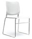 AGORA chaise traineau, polypropylène coloris blanc, structure fil chromé