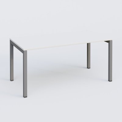 Gamme K3 - Plans droits - K3 Plateau droit 160x80 . Plateau Blanc et pietement Aluminium