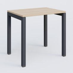 Gamme K3 - Plans droits - K3 Plateau droit 80x60 pieds fixe. Plateau Hêtre et pietement Anthracite.