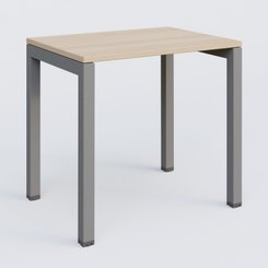 Gamme K3 - Plans droits - K3 Plateau droit 80x60 pieds fixe. Plateau Hêtre et pietement Aluminium.