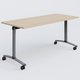 Table abattante gamme Arca 160-70 cm. Plateau Hêtre et pietement Aluminium.