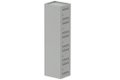 Vestiaire multicases 1 colonne L,40cm 5 cases (fermeture cadenas) H,180xL,40xP,50cm coffre gris clair/portes gris clair