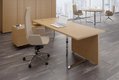 P1 Ensemble de bureau 244x150cm. crédence retour à gauche. top access. avec voile de fond