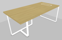 P1 Table de bureau 180x90cm - top access à droite - sans voile de fond.