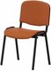 JOKER ECO- Chaise 4 pieds, tissu LUCIA coloris orange, structure noire