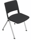 LEO Chaise 4 pieds, finition chromée