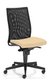 ZEN MESH siège opérative synchrone décalé avec translation d'assise, tissu beige, dos résille noire, structure nylon noir -