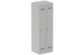 Vestiaire industrie propre 2 portes (fermeture cadenas) H180xL60xP50cm coffre gris clair/ porte(s) gris clair