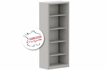 [Pas de famille] - [Pas de sous famille] - Armoire à rideaux H198xL80cm 4 tablettes