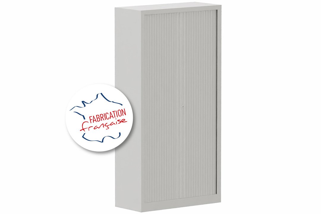 Armoire à rideaux H198xL100cm 4 tablettes