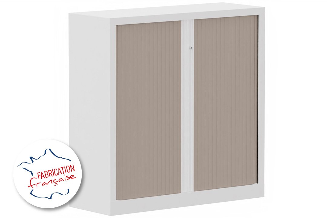 Armoire à rideaux H120xL120cm 2 tablettes