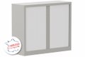 Armoire à rideaux H100xL120cm 2 tablettes