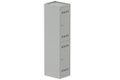 Vestiaire multicases 1 colonne L,40cm 2 cases (fermeture cadenas) H,180xL,40xP,50cm coffre gris clair/portes gris clair