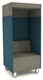 Phonebox acoustique permet de passer les appels sans gêner les autres, coloris gris foncé et bleu 