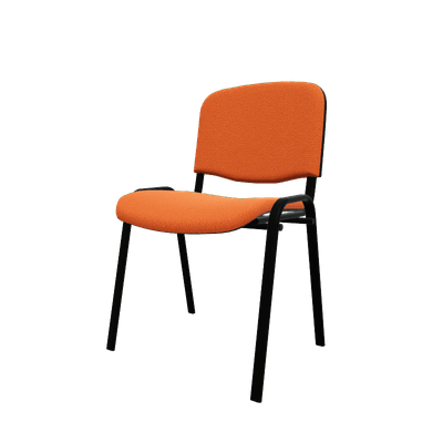 VISITEURS ET FONCTIONNELS - 4 Pieds - JOKER + chaise 4 pieds, tissu BONDAI coloris orange (BNB)