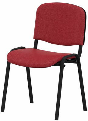 VISITEURS ET FONCTIONNELS - 4 Pieds - JOKER ECO - Chaise 4 pieds, tissu BONDAI rouge