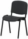 JOKER + chaise 4 pieds, tissu LUCIA coloris anthracite, structure noire