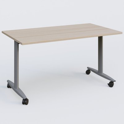 TABLES ABATTANTES - L.140xP.80 cm - Table abattante gamme Design 140*80 cm. Plateau Acacia et pietement Aluminium.