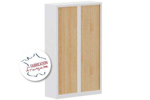 [Pas de famille] - [Pas de sous famille] - Armoire à rideaux H198xL120cm 4 tablettes