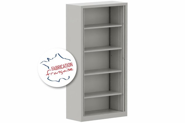 [Pas de famille] - [Pas de sous famille] - Armoire à rideaux H198xL100cm 4 tablettes