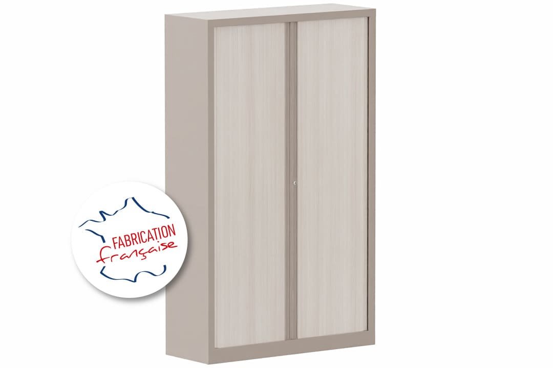 Armoire à rideaux H198xL120cm 4 tablettes
