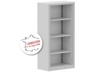 [Pas de famille] - [Pas de sous famille] - Armoire à rideaux H136xL120cm 3 tablettes
