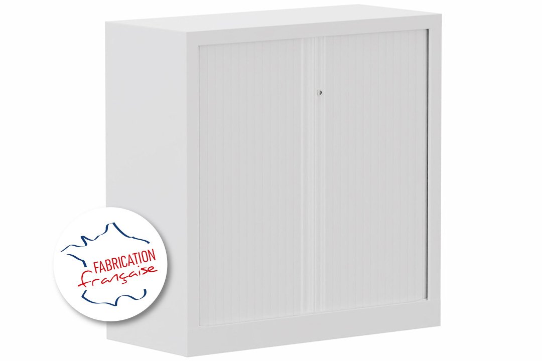 Armoire à rideaux H100xL100cm 2 tablettes