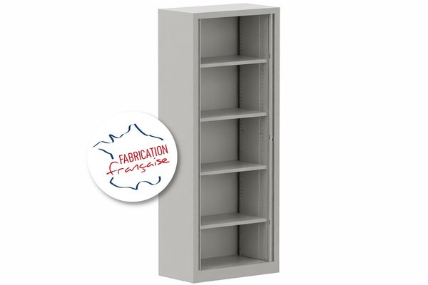 [Pas de famille] - [Pas de sous famille] - Armoire à rideaux H198xL80cm 4 tablettes