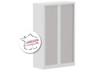 [Pas de famille] - [Pas de sous famille] - Armoire à rideaux H160xL100cm 3 tablettes