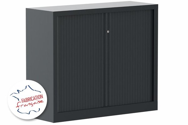 [Pas de famille] - [Pas de sous famille] - Armoire à rideaux H100xL120cm 2 tablettes