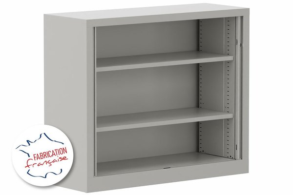 [Pas de famille] - [Pas de sous famille] - Armoire à rideaux H100xL120cm 2 tablettes