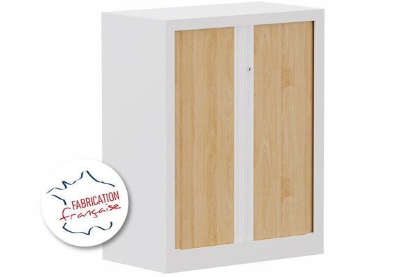 [Pas de famille] - [Pas de sous famille] - Armoire à rideaux H100xL80cm 2 tablettes