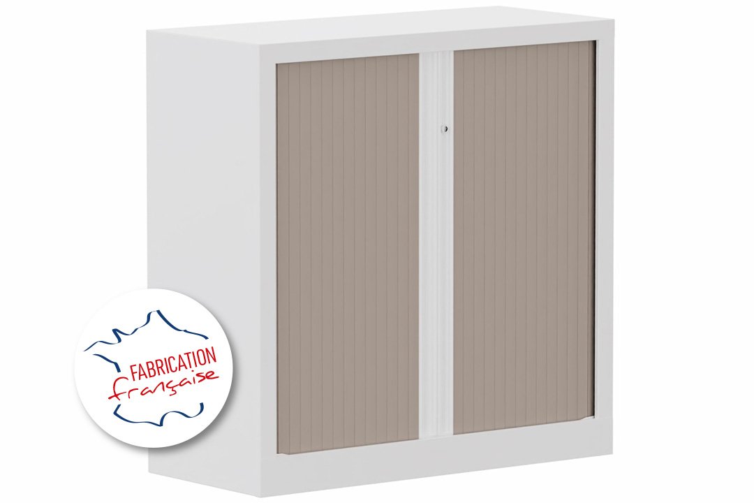 Armoire à rideaux H100xL100cm 2 tablettes