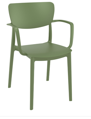 POLYPROPYLENE - FAUTEUILS  - CLYDE-Fauteuil en polypropylène renforcè fibre de verre-Finition vert olive