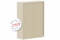 Armoire à rideaux H160xL120cm 3 tablettes